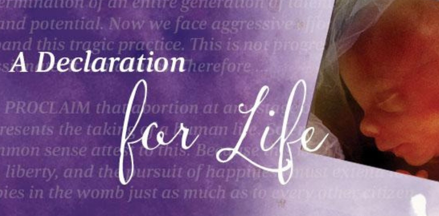 Have you signed the Declaration for Life?